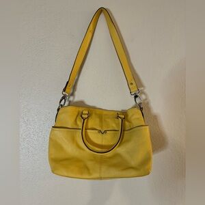 Tignanello Yellow Leather Handbag